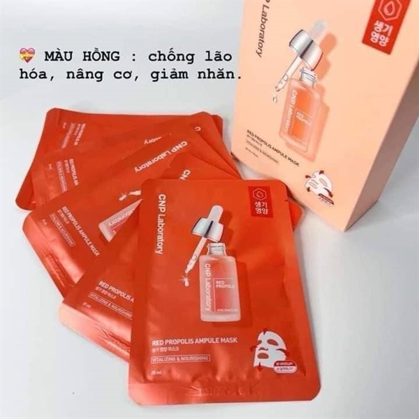 Mặt nạ CNP màu hồng chống lão hoá , nâng cơ giảm nhăn hộp 10 cái- Hàng xách tay