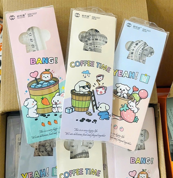 Set 4 eke, thước kẻ Shidaimei/ SDM-5227