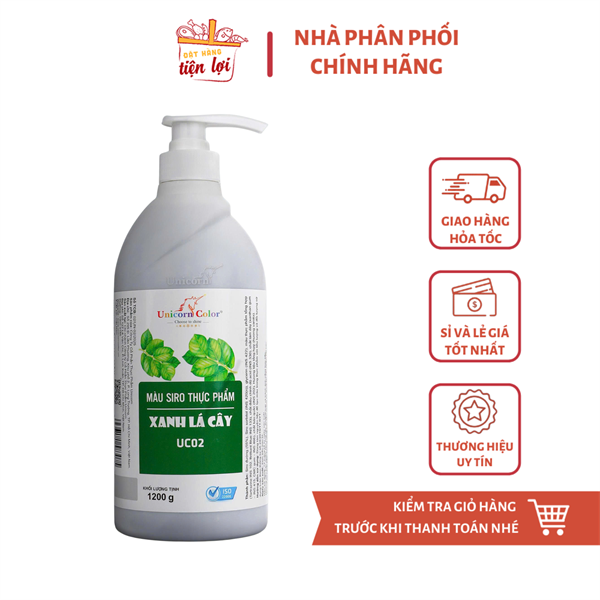 Màu Siro thực phẩm Xanh Lá Cây CHAI LỚN 1200gr