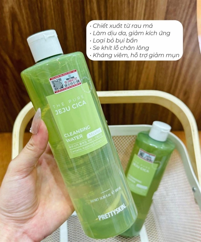 NƯỚC TẨY TRANG PRETTY SKIN RAU MÁ - 500ML ( SALE )
