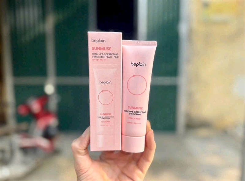 (VAT) Kem Chống Nắng Beplain Sunmuse Tone Up - Hồng
