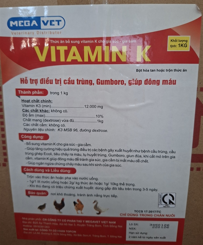 MG VITAMIN K (kg)