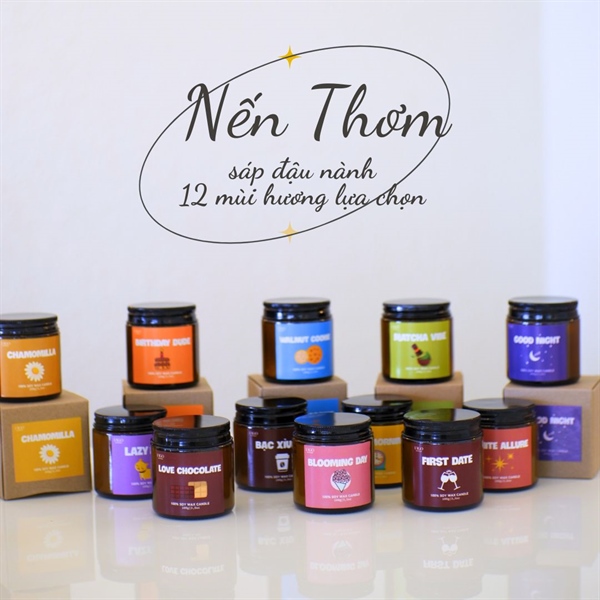 Nến thơm sáp thực vật 100g