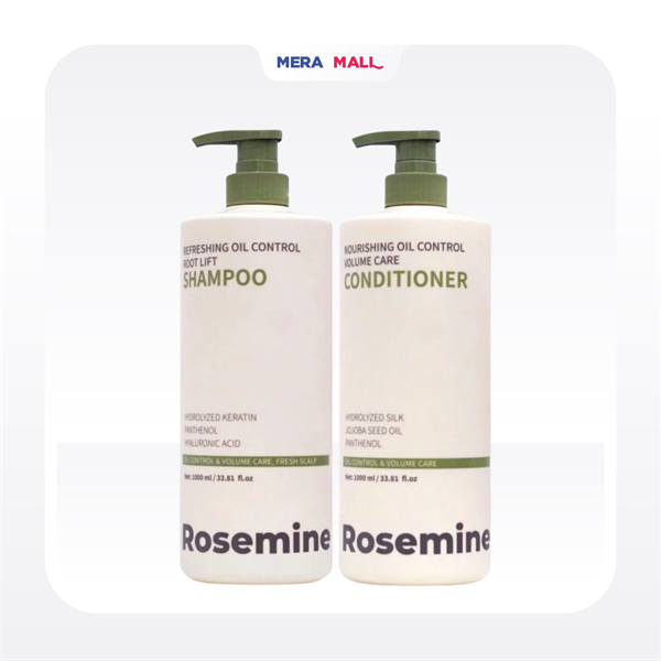 [ Hàng Công Ty ] Cặp Gội Xả Rosemine Trắng 1000ml