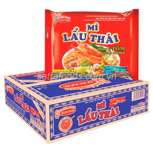 Mì lẩu thái hương vị tôm 30 gói/thùng