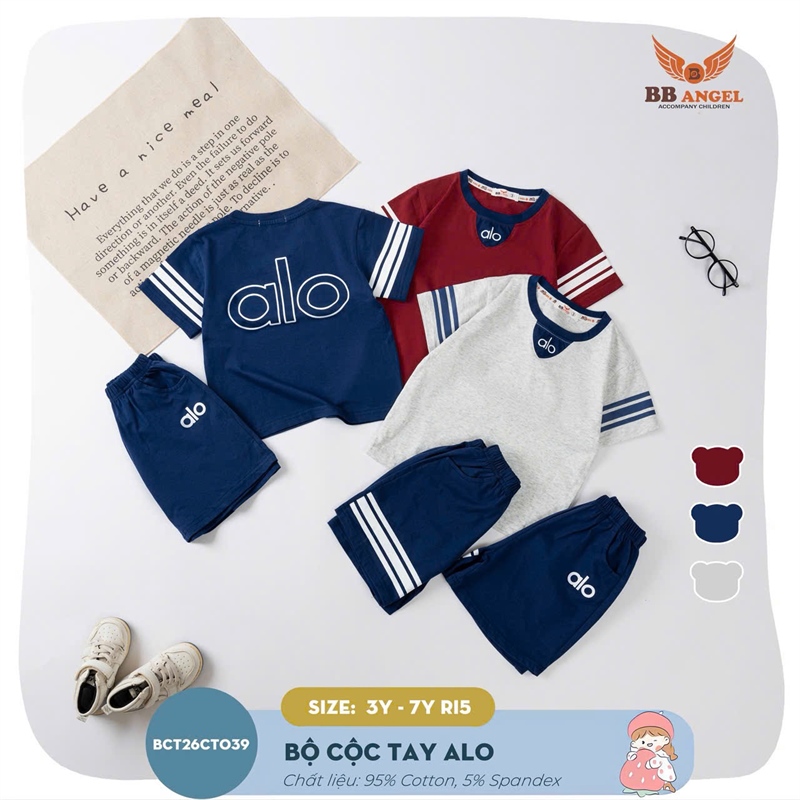 Bộ cộc bé trai size 3-7