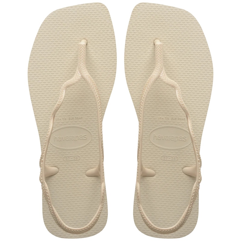 Sandal vuông sóng kem