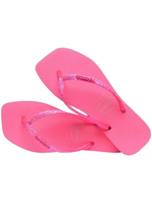 Vuông kim tuyến quai hồng neon