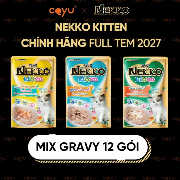 Combo Mix 1 Hộp - Nekko Kitten Gravy