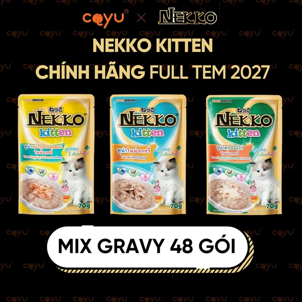 Combo Mix 1 Thùng - Nekko Kitten Gravy