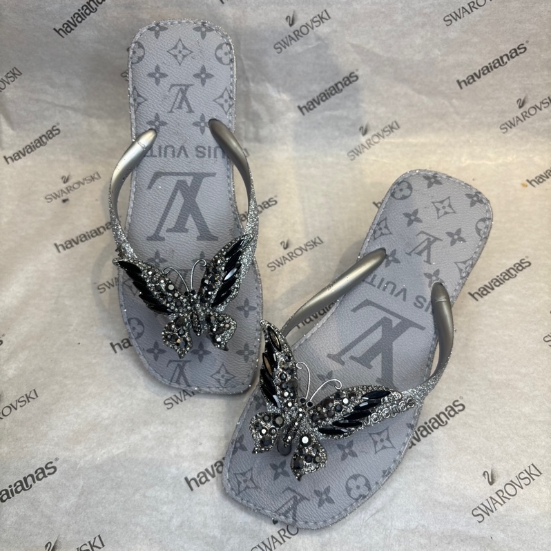 CUSTOM LV VUONG KIM TUYẾN VIỀN BẠC LOGO LỚN +