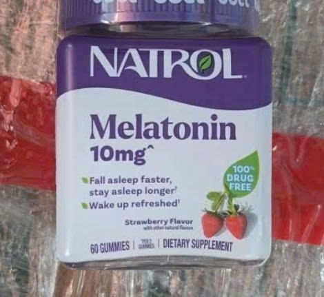 Kẹo Ngủ Natrol Gummies Melatonin 10Mg Sleep Vị Dâu 60V date 4/27