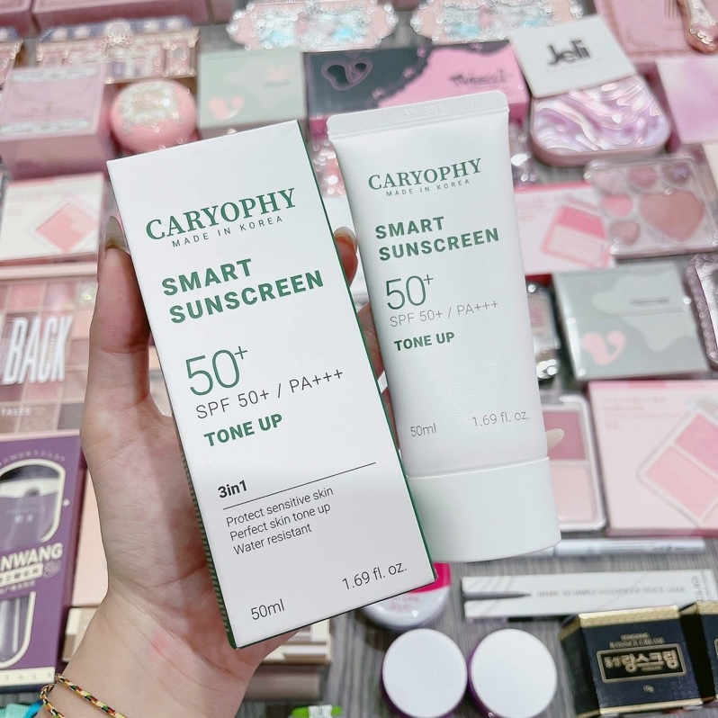 (vct) Kem Chống Nắng Caryophy Nâng Tông Smart Sunscreen Tone Up SPF50+/PA+++ 50ml
