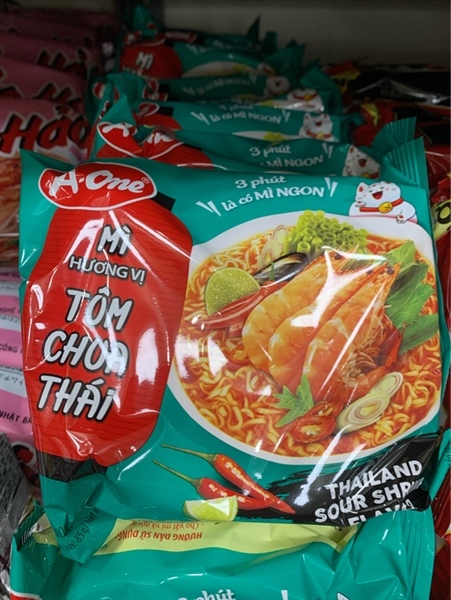 Mì A-One Vị Lẩu Tôm Chua Thái 85G