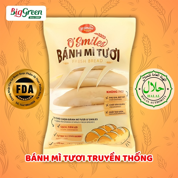 Bánh Mỳ Tươi O'Smiles - 350G