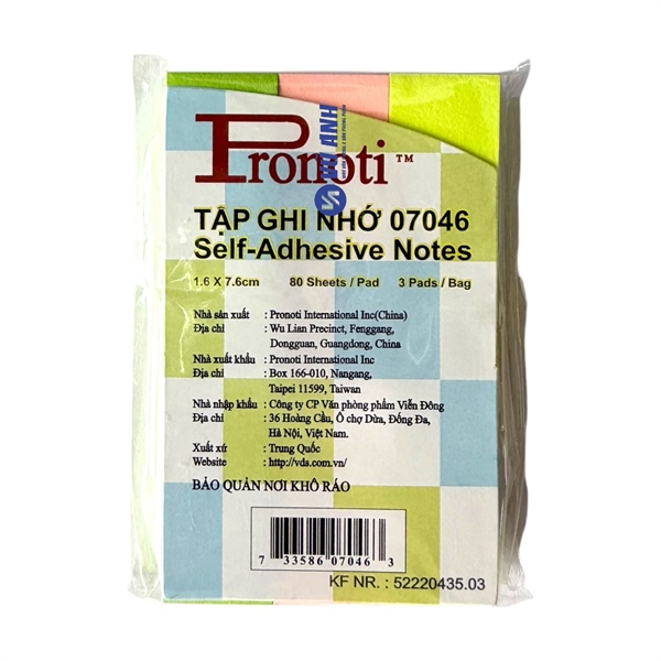 Giấy Note 3 màu 3x2 (inch)