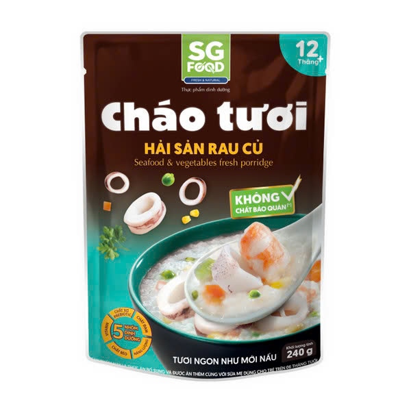 Cháo tươi SG Food hải sản rau củ 240g 12M+