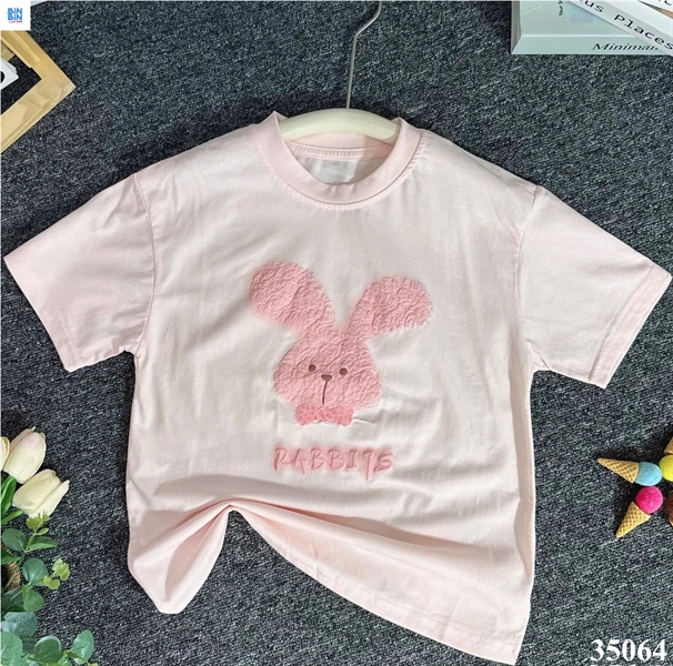 35064-Áo Thỏ Nơ Hồng