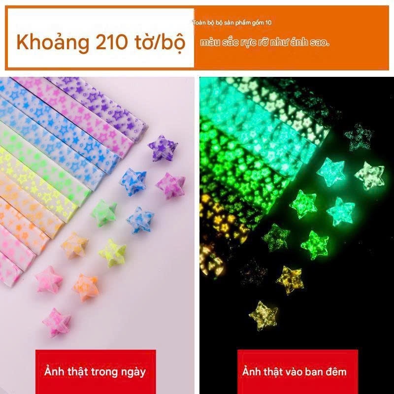 Giấy gấp sang(Sáng) Ngôi sao [210 tờ/gói]