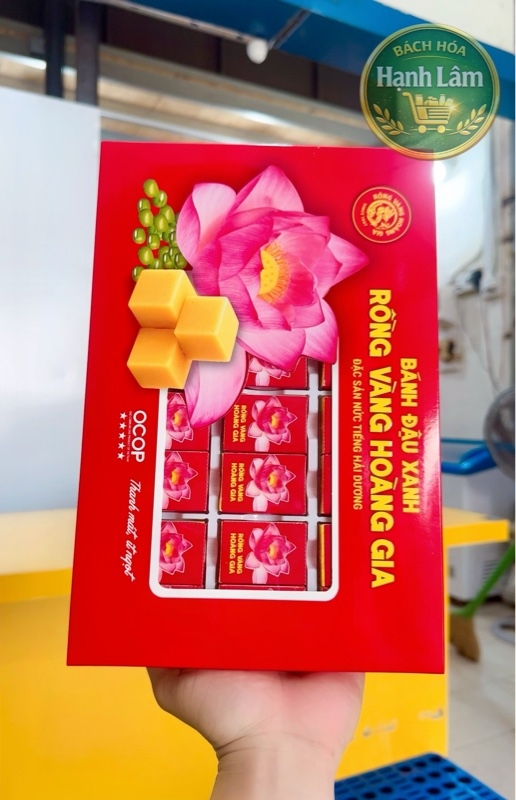 Hộp bánh đậu xanh Rồng Vàng Hoàng Gia 300g ( Đỏ )