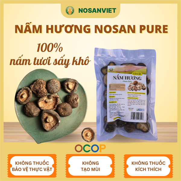 Nấm hương Nosanpure cao cấp 50g (túi)