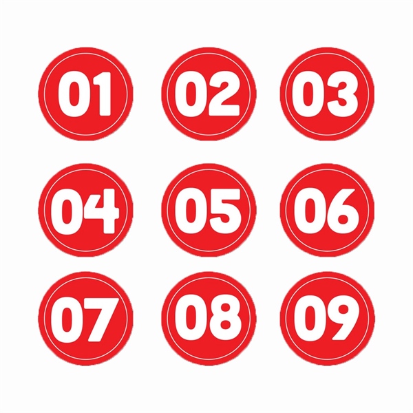 Decal Nhựa Số Thứ Tự