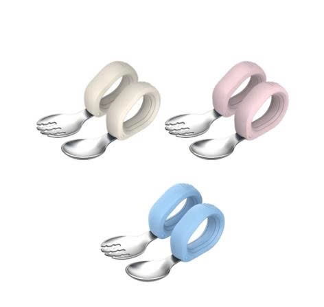 Bộ thìa nĩa inox tay cầm tròn Hallysen hồng