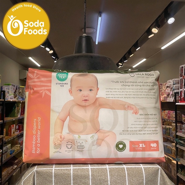 Tã quần Uala Rogo Việt XL40 (12-17kg)
