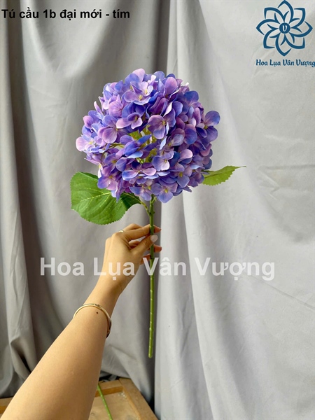 Tú cầu 1b đại mới - tím - Hoa cành dài - Hoa Lụa Vân Vượng