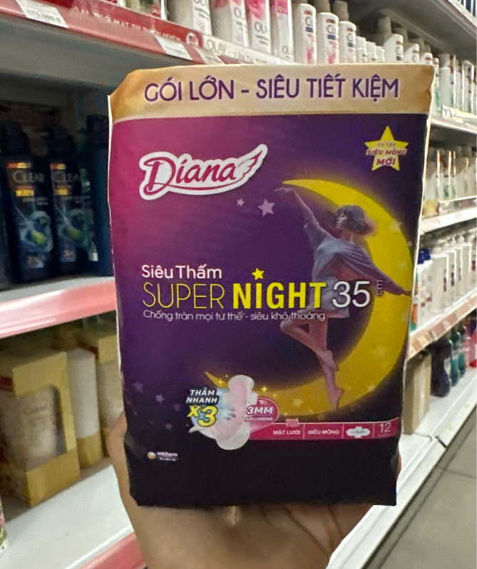BVS Diana Siêu Thấm Supernight Đêm 35cm - 12m