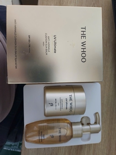 C20 bộ phấn chống nắng chống tia UV the Whoo UV ultimate anti wrinkle cushion sun balm SPECIAL set