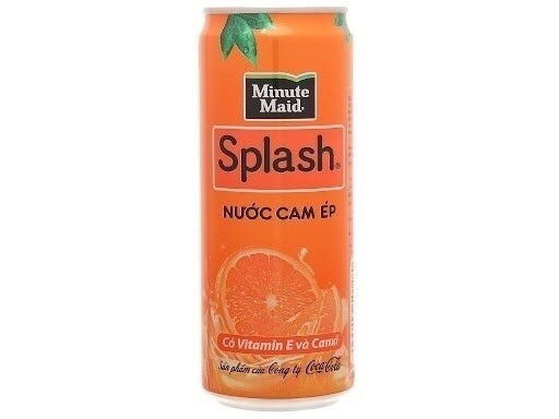 Nước cam ép Splash lon 330ml