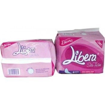 Diana băng vệ sinh libera s.thấm s.mỏng cánh X48