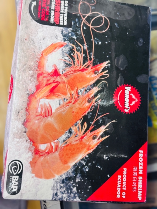 Tom dong lanh frozen shrimp Ecuado
