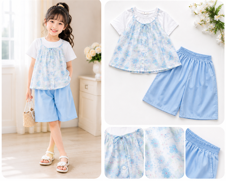 BG QUẦN KATE ÁO 2 LỚP GIẢ YẾM 2 DÂY NƠ