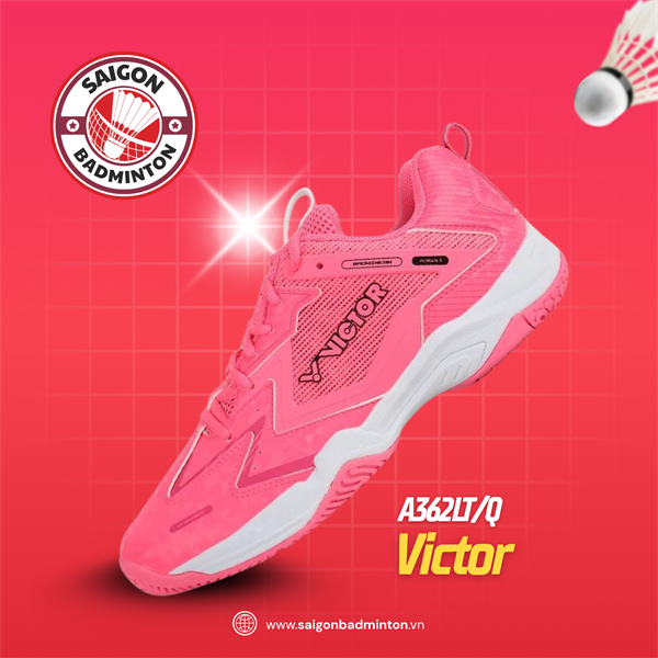 Giày Cầu Lông Victor A362LT/Q Hồng Neon Chính Hãng