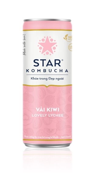 Star Kombucha Vải Kiwi Thùng 12