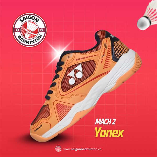 Giày Cầu Lông Yonex Mach 2 Chính Hãng - Màu Cam