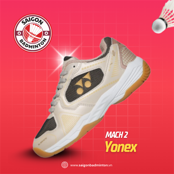 Giày Cầu Lông Yonex Mach 2 Chính Hãng - Màu Kem