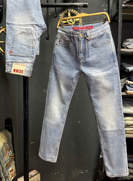 Jean Dài-QC VIP 5KM Selvedge-911 Xanh bạc was 10.5 Oz