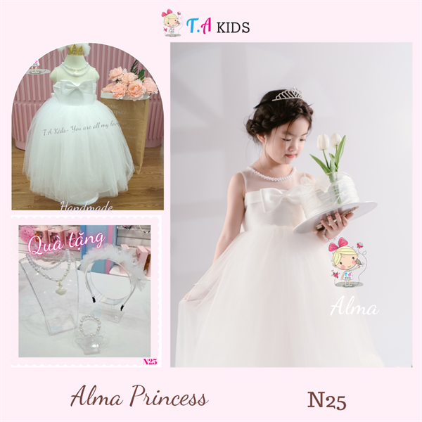 N25-Alma-Công chúa nơ ngực cổ ngọc