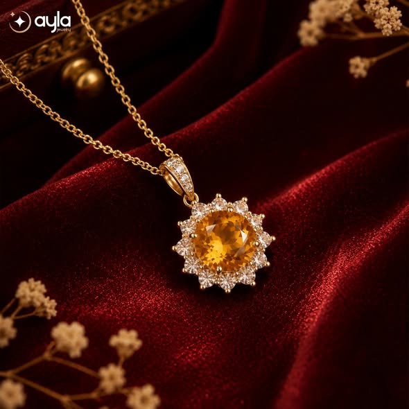DÂY CHUYỀN CITRINE NHẬT QUANG