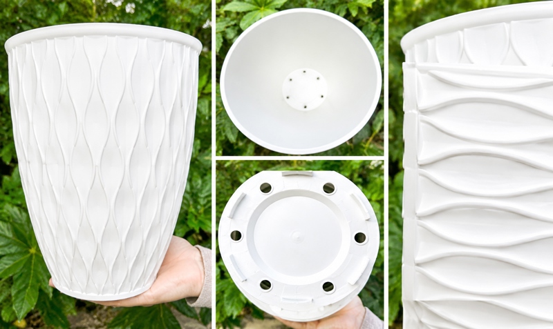 CHẬU MẮT LƯỚI TRÒN TRẮNG S1