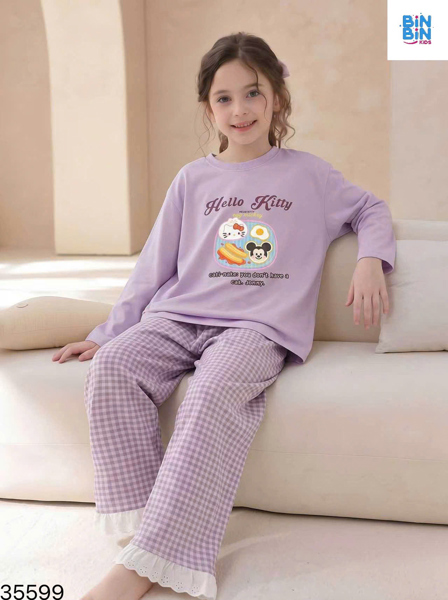 35599- Bộ TD lai ren Kitty và Mickey