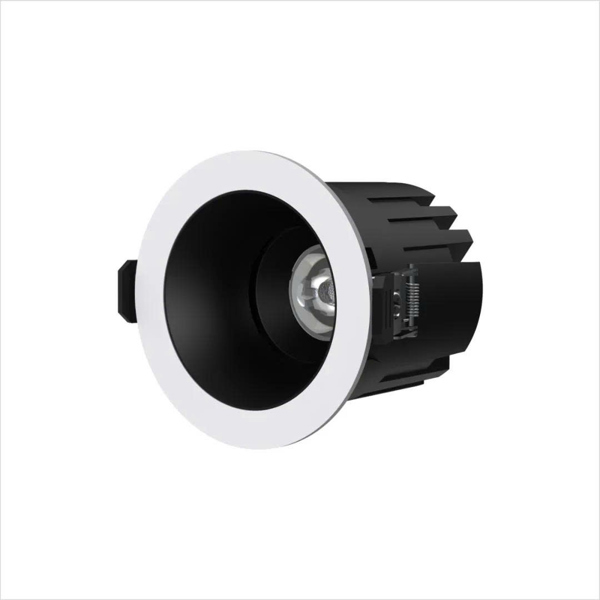 Đèn LED âm trần Spotlight SM12 Viền trắng chóa đen, chống chói cao cấp, lỗ khoét 90mm