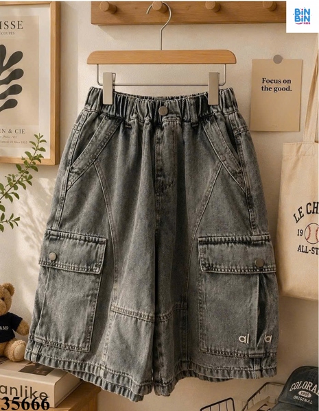 35666- Quần lửng ngố xám AL