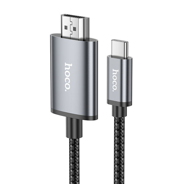 Cáp kết nối truyền hình ảnh từ cổng Type C sang HDMI hỗ trợ độ phân giải 4K 30Hz, dài 2m, Model UA27 Type C. Hiệu HOCO. Hàng mới 100%.