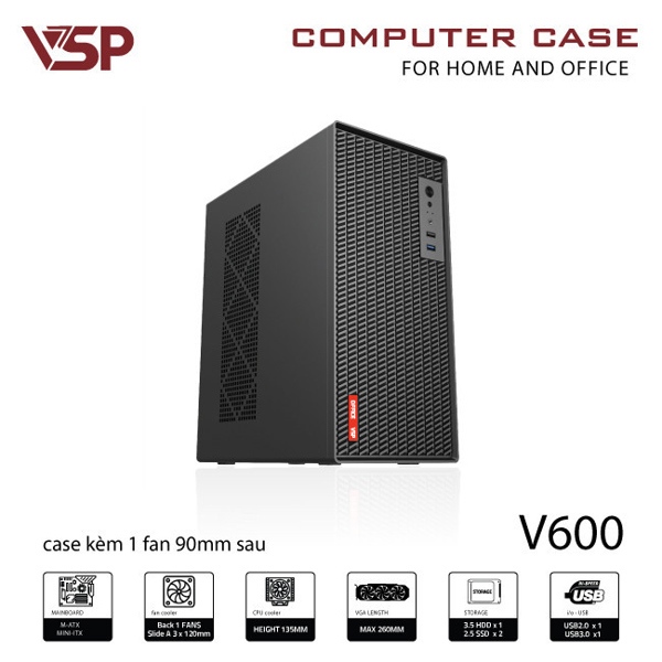 Máy tính Văn phòng - Intel Core i5-11500 | H510 | Ram 8GB | SSD 128GB (TẶNG: Chuột có dây Rapoo N100 + Bàn phím có dây Rapoo NK1900)