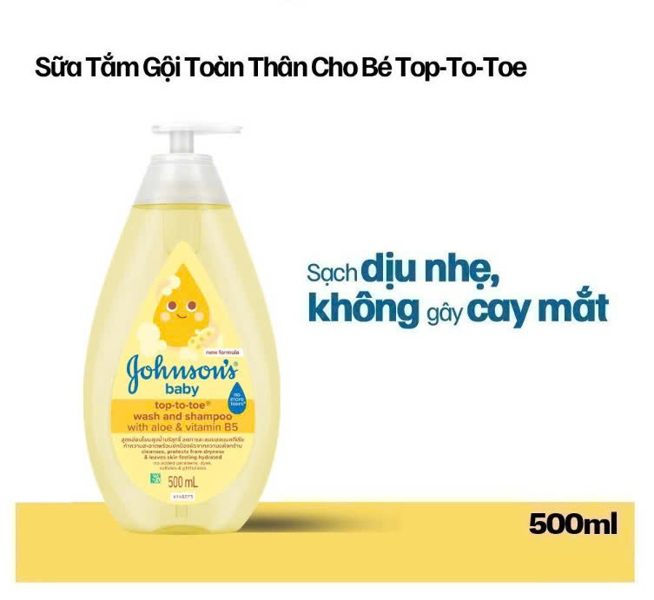 VAT Sữa tắm gội Johnson 500ml - vòi vàng ĐẬM gel - Ảnh 1