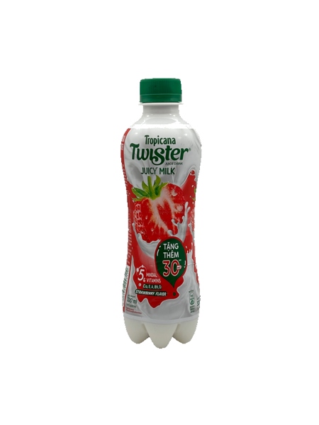 Twister Juicy Milk Dâu Chai 320ml